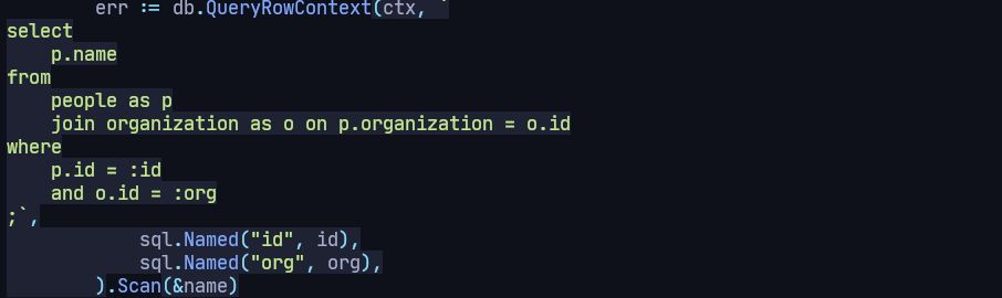 function argument list highlighted by tree-sitter query capture