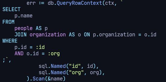 sql in string with full syntax highlighting